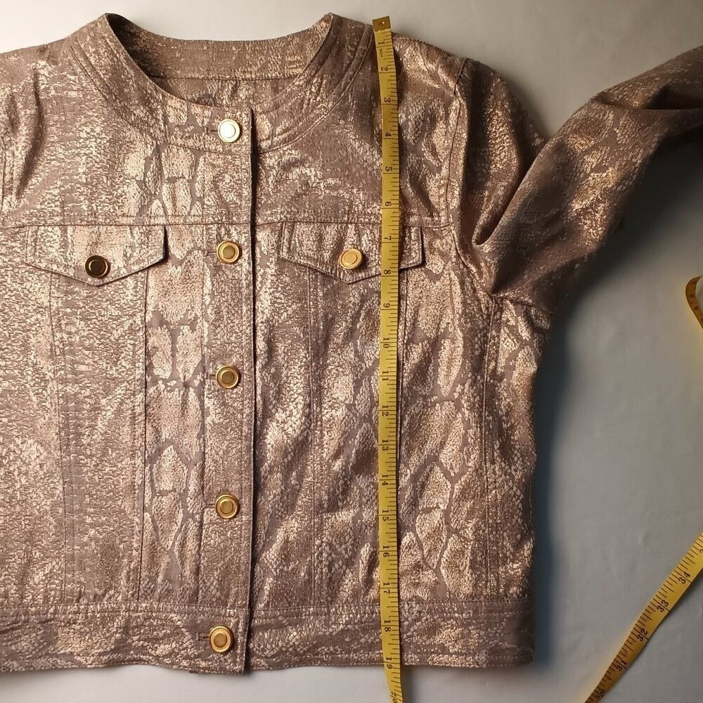 Ruby Rd Cropped Collarless Jacket Size 8 Button U… - image 6